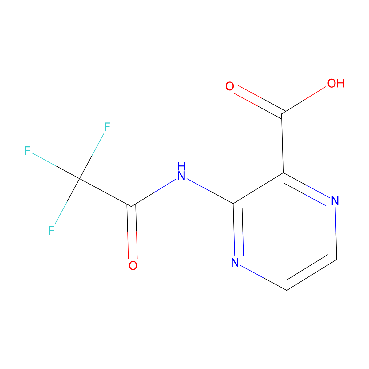 3-(2,2,2-Trifluoroacetamido)pyrazine-2-carboxylic acid molecular structure, CAS 1343092-17-0