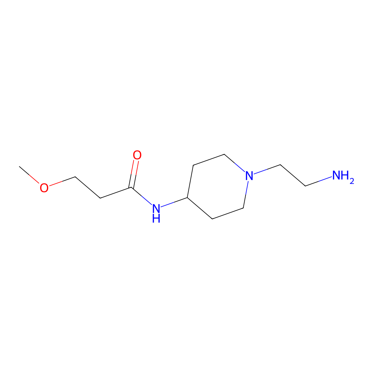 N-[1-(2-aminoethyl)piperidin-4-yl]-3-methoxypropanamide molecular structure, CAS 1343092-84-1