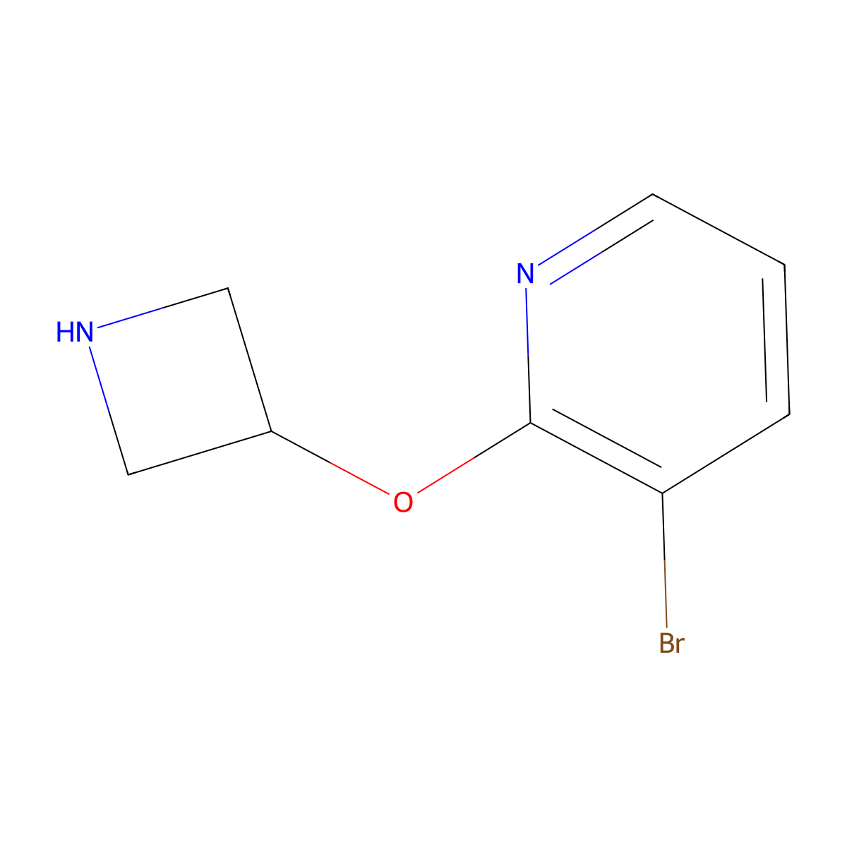 2-(Azetidin-3-yloxy)-3-bromopyridine molecular structure, CAS 1343093-02-6