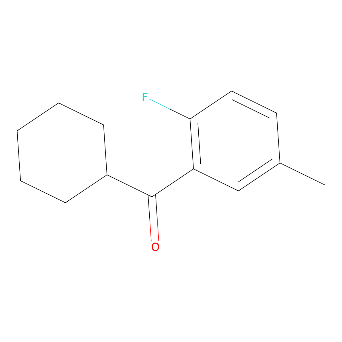 Cyclohexyl(2-fluoro-5-methylphenyl)methanone molecular structure, CAS 1343094-11-0