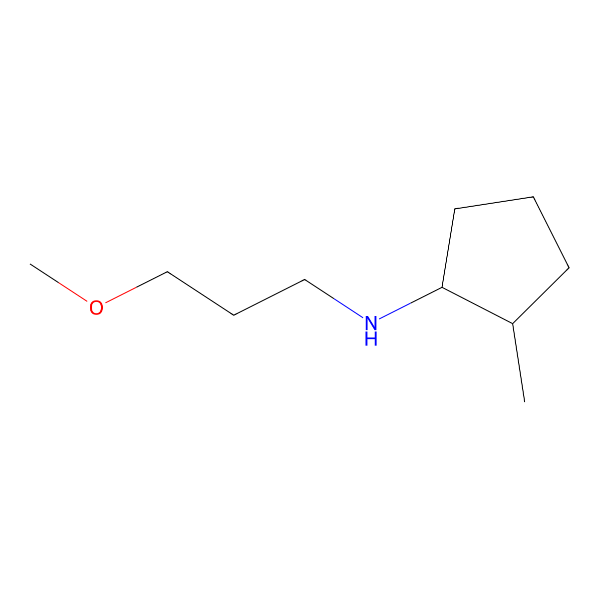 N-(3-methoxypropyl)-2-methylcyclopentan-1-amine molecular structure, CAS 1343094-66-5