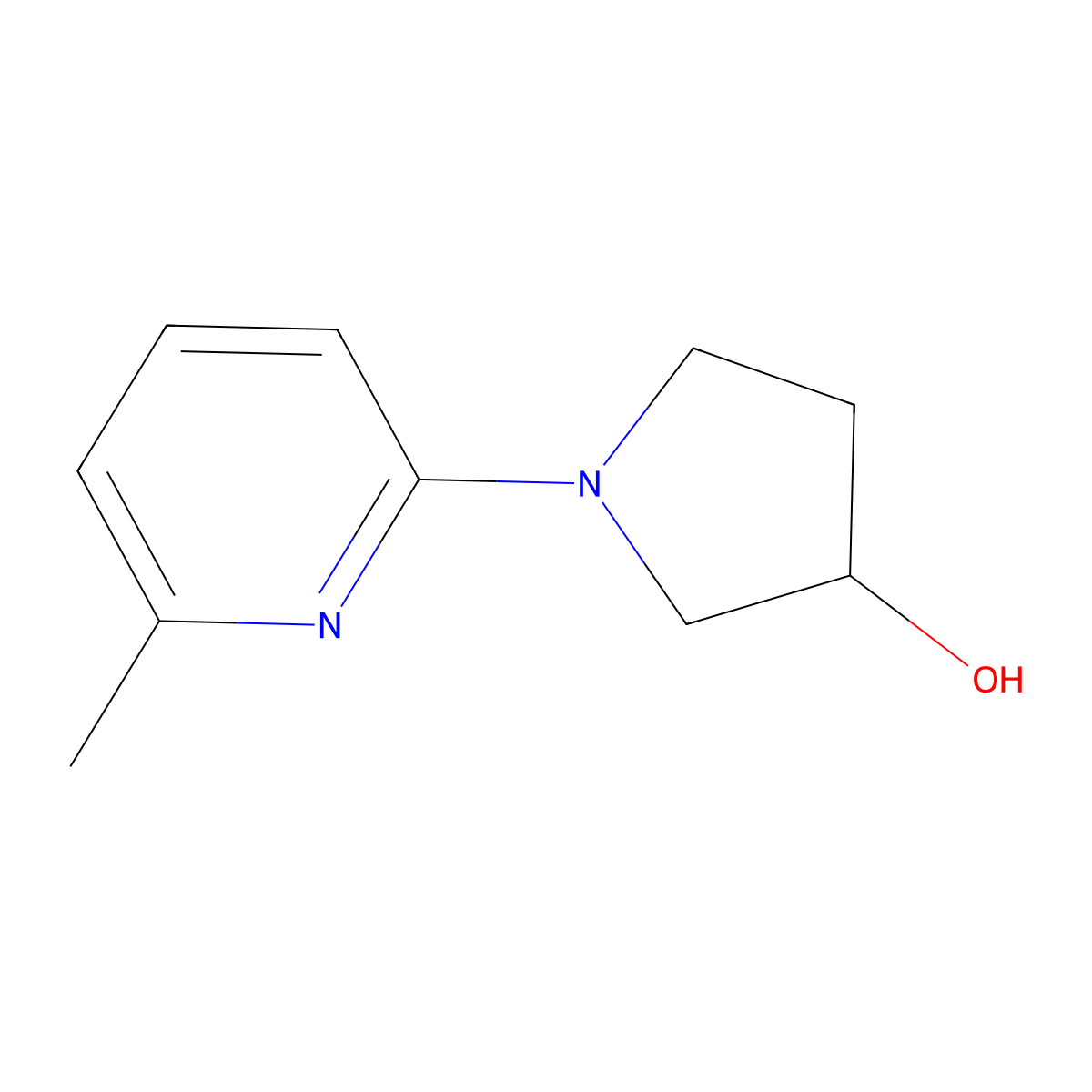 1-(6-Methylpyridin-2-yl)pyrrolidin-3-ol molecular structure, CAS 1343098-85-0
