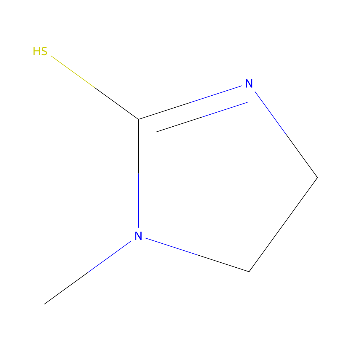 1-methyl-4,5-dihydroimidazole-2-thiol molecular structure, CAS 13431-10-2