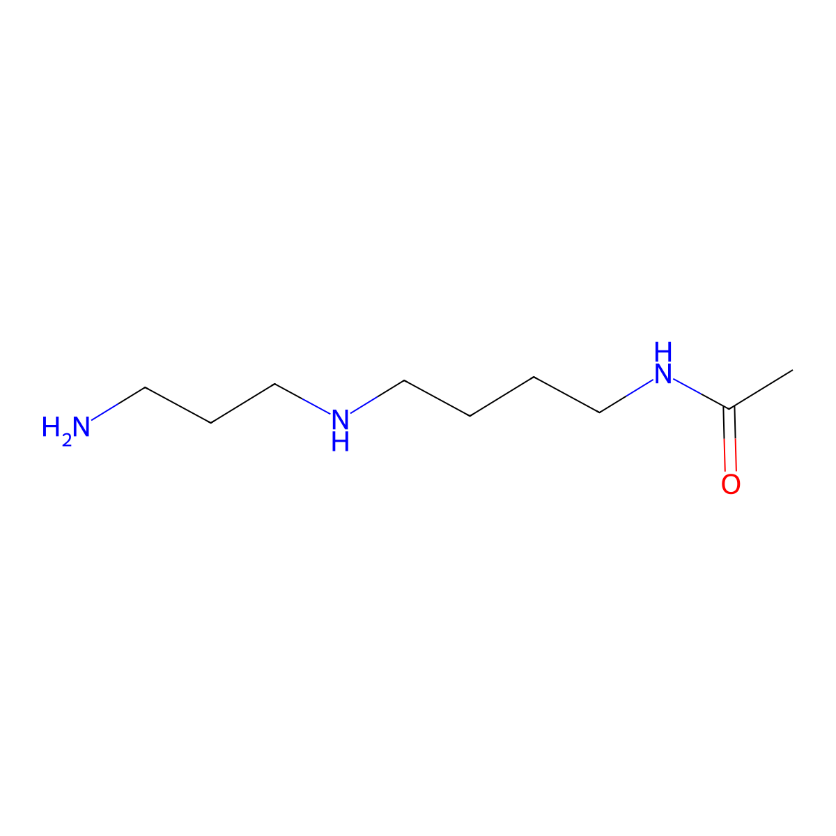 N8-Acetylspermidine molecular structure, CAS 13431-24-8