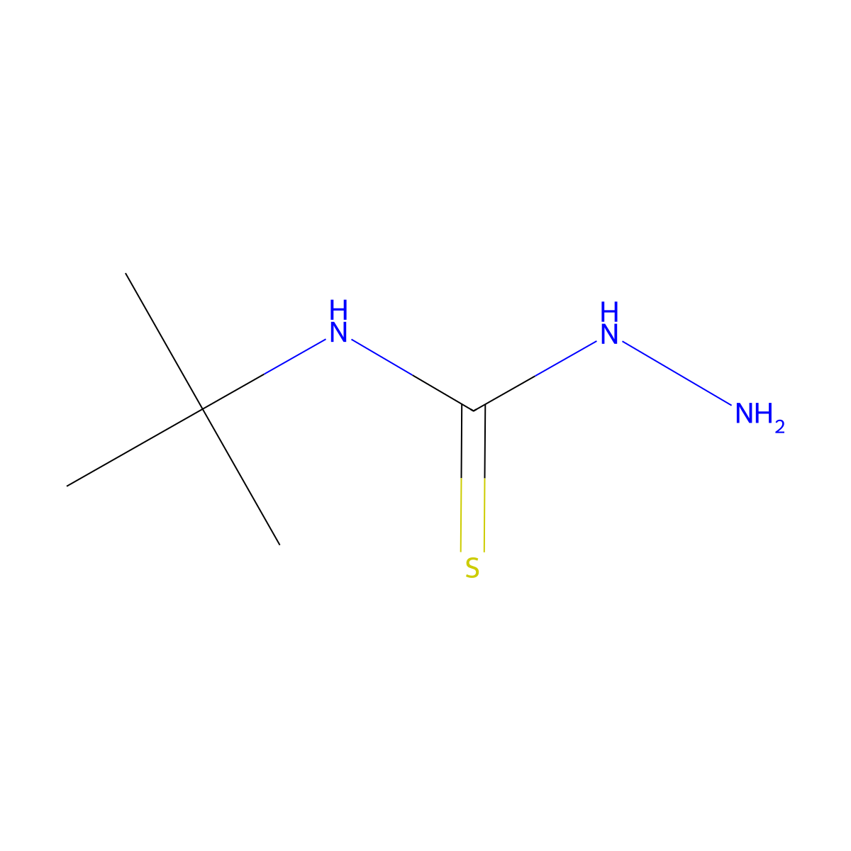 N-(tert-butyl)hydrazinecarbothioamide molecular structure, CAS 13431-39-5