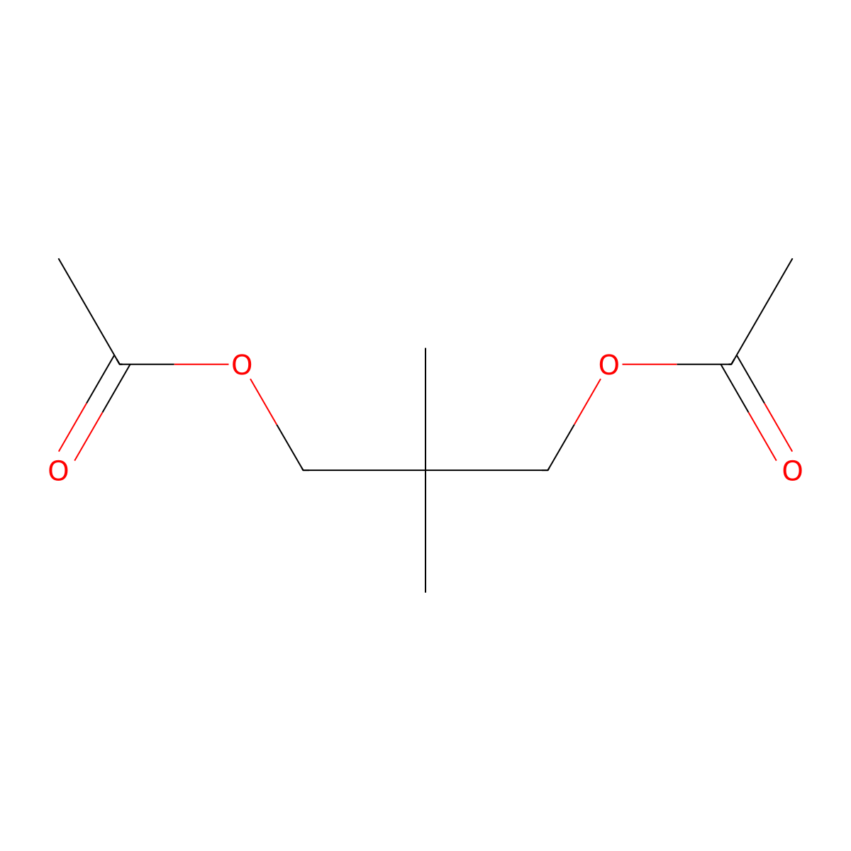 Neopentyl glycol diacetate molecular structure, CAS 13431-57-7