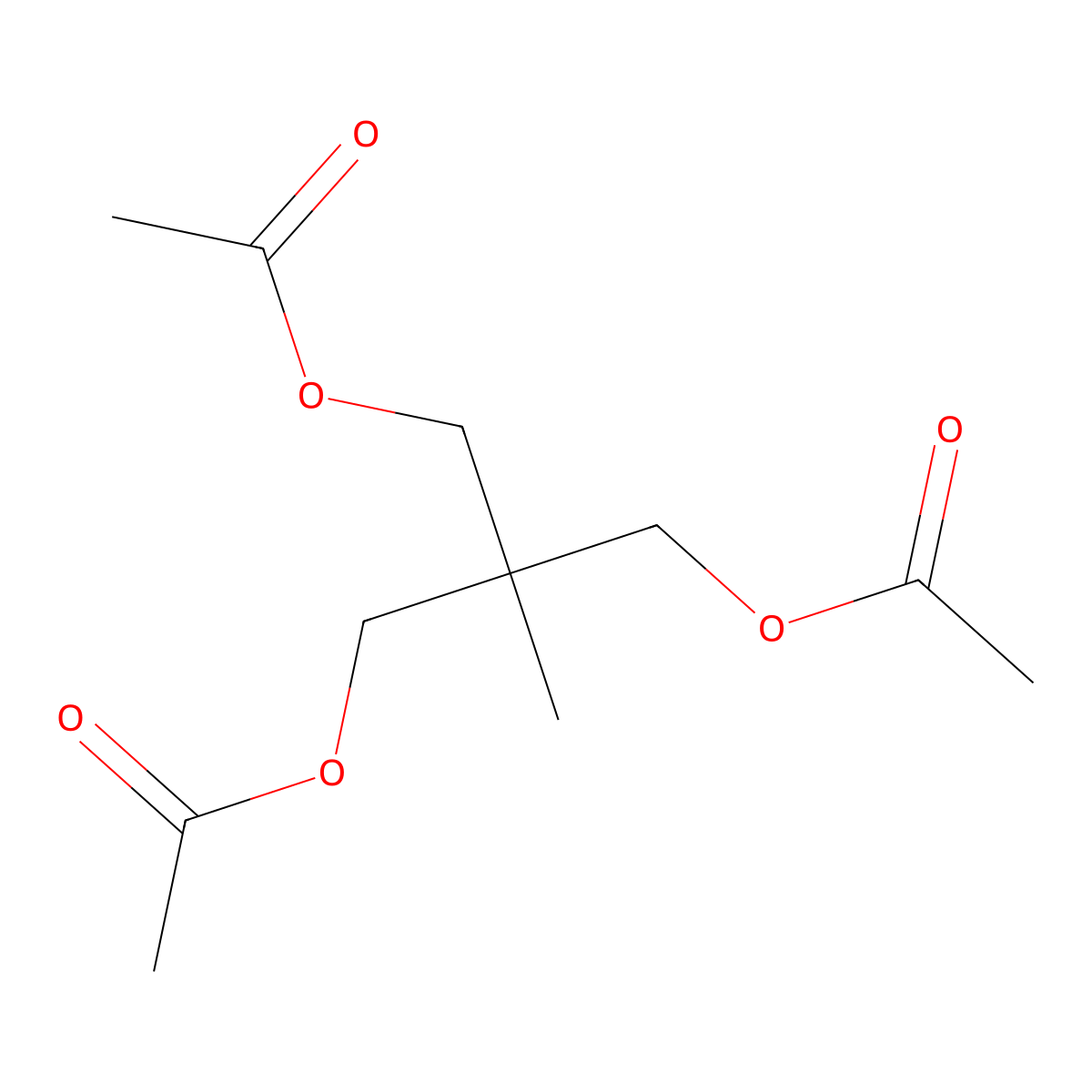 Trimethylolethane triacetate molecular structure, CAS 13431-59-9