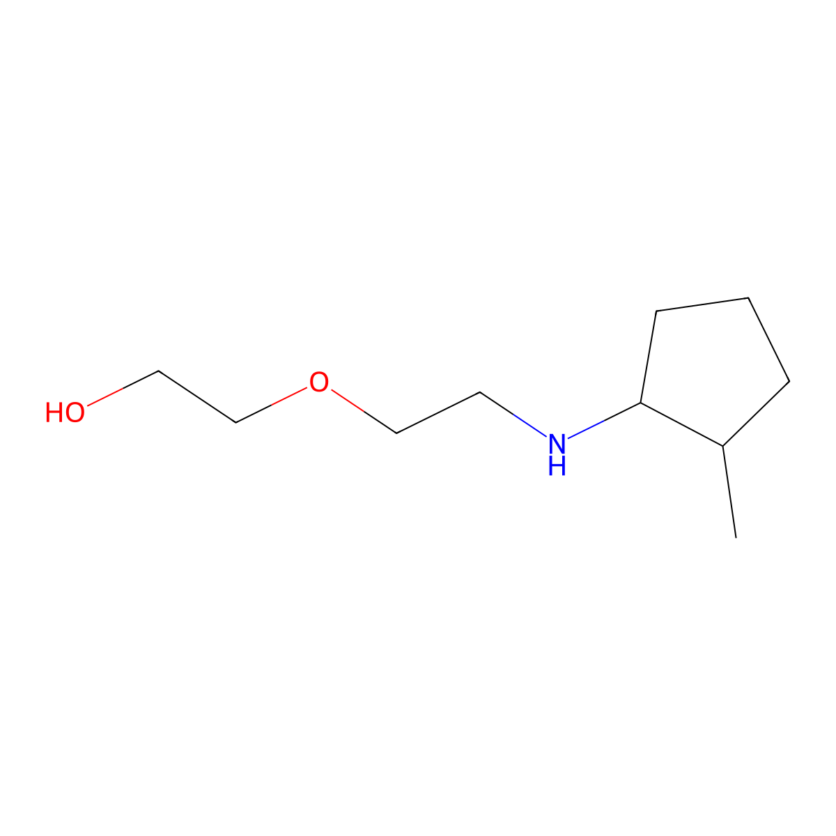 2-{2-[(2-Methylcyclopentyl)amino]ethoxy}ethan-1-ol molecular structure, CAS 1343106-16-0