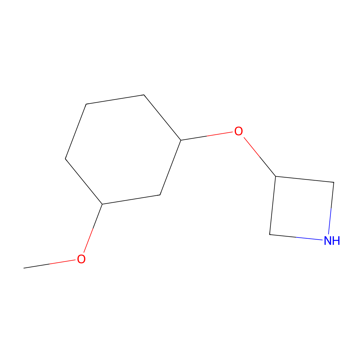 3-[(3-Methoxycyclohexyl)oxy]azetidine molecular structure, CAS 1343107-36-7