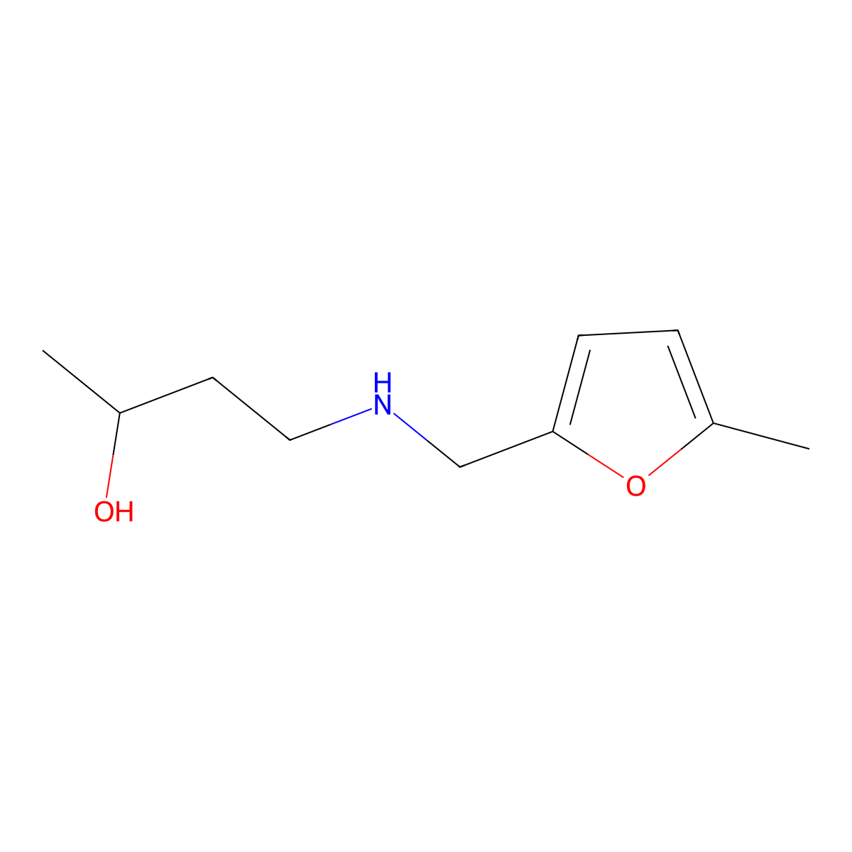 4-{[(5-Methylfuran-2-yl)methyl]amino}butan-2-ol molecular structure, CAS 1343108-68-8
