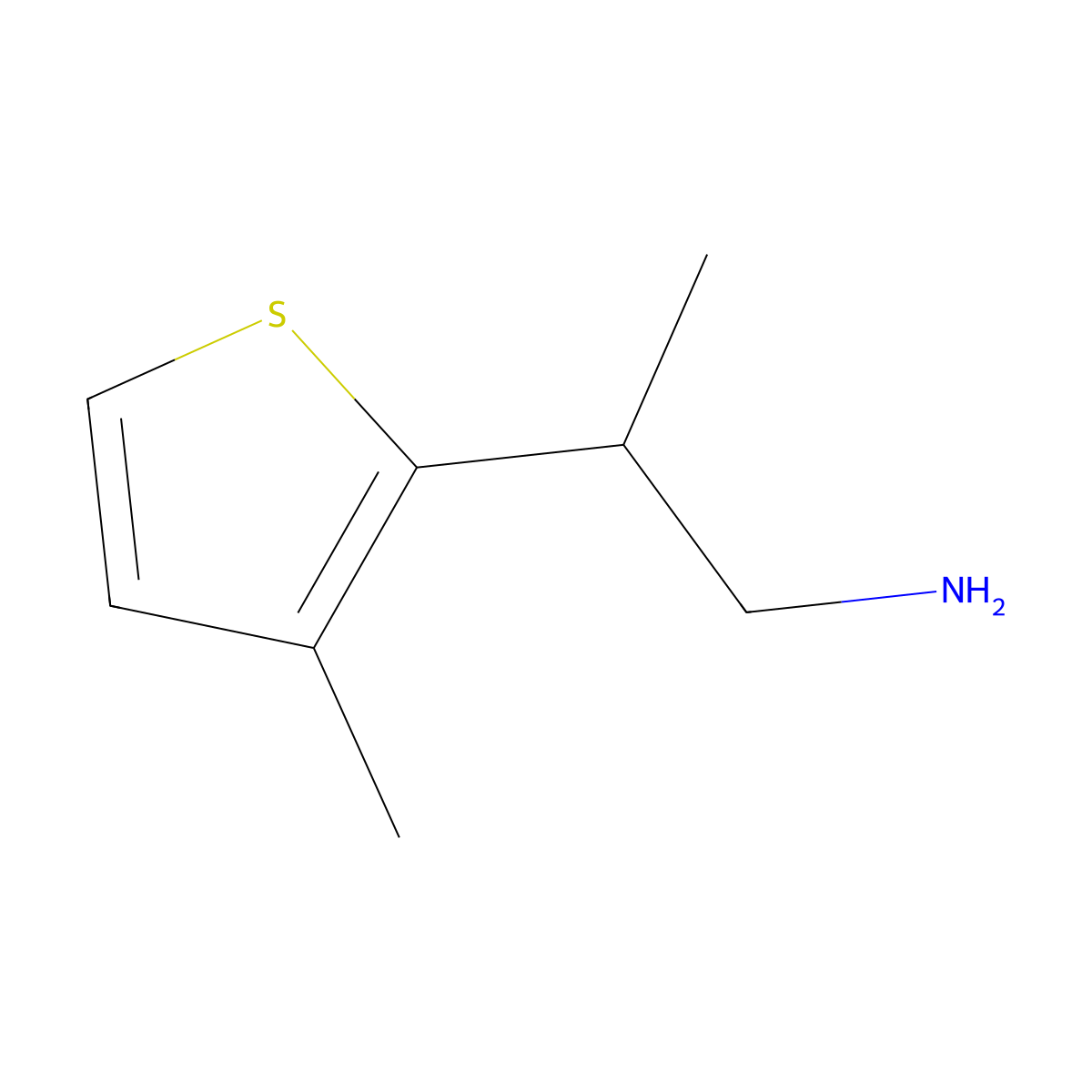 2-(3-Methylthiophen-2-yl)propan-1-amine molecular structure, CAS 1343109-06-7
