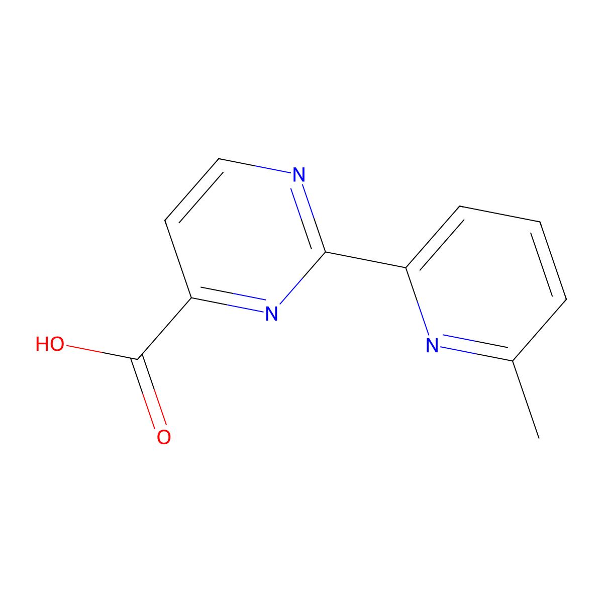 2-(6-Methylpyridin-2-yl)pyrimidine-4-carboxylic acid molecular structure, CAS 1343109-55-6