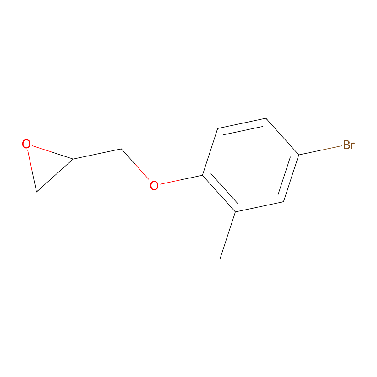 2-((4-Bromo-2-methylphenoxy)methyl)oxirane molecular structure, CAS 1343109-94-3