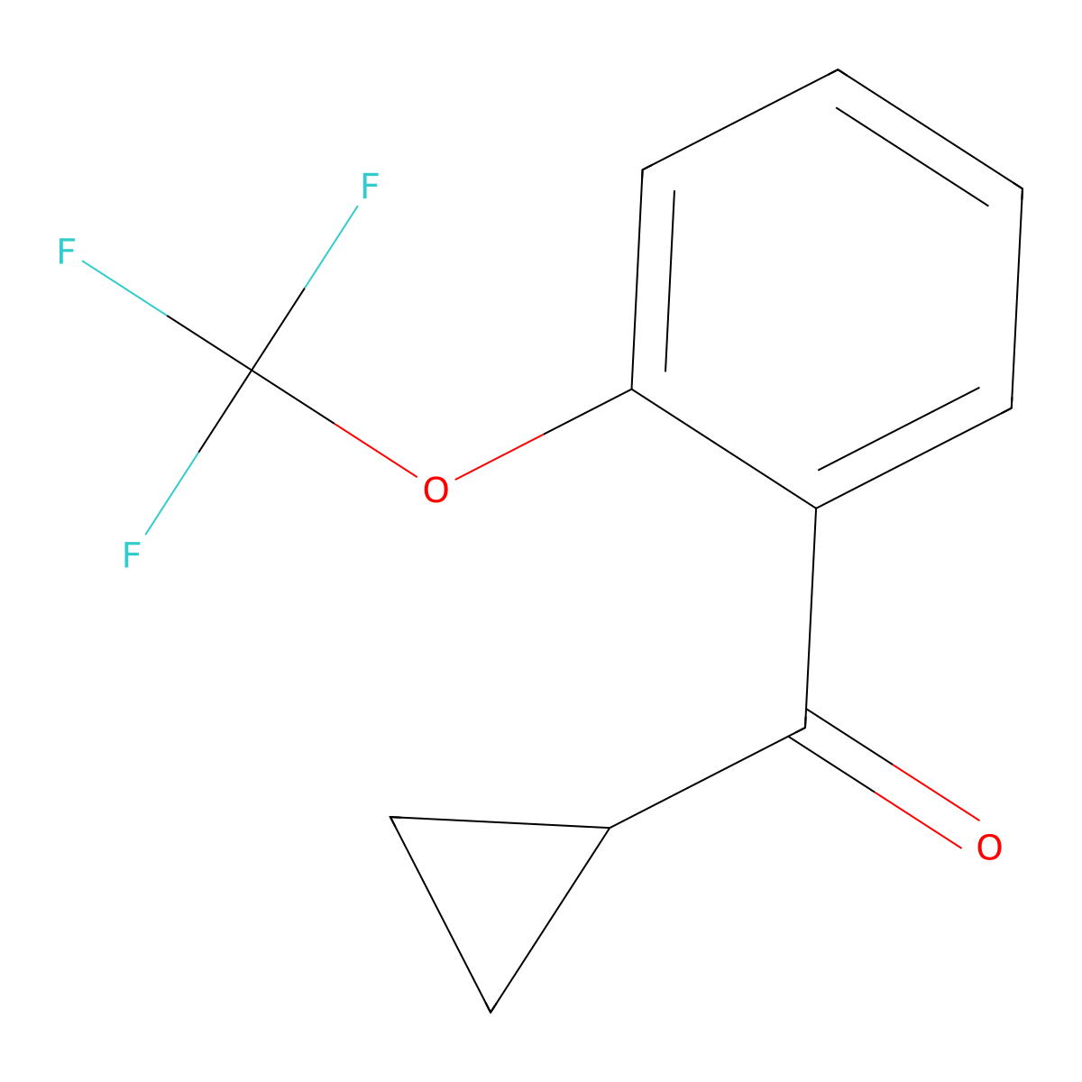 Cyclopropyl[2-(trifluoromethoxy)phenyl]methanone molecular structure, CAS 1343110-63-3