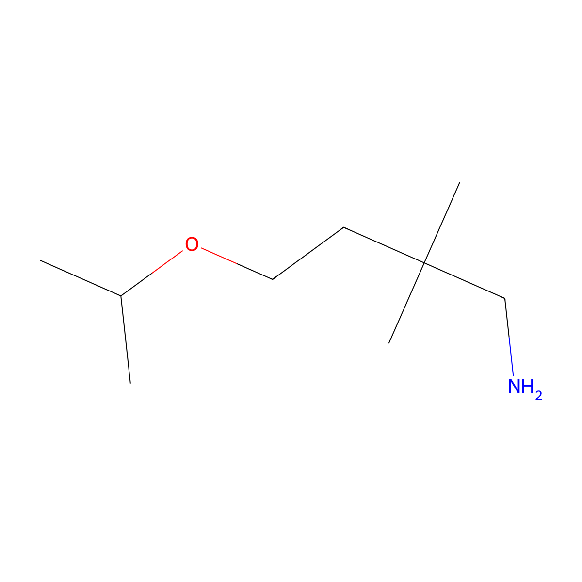 4-Isopropoxy-2,2-dimethylbutan-1-amine molecular structure, CAS 1343113-88-1