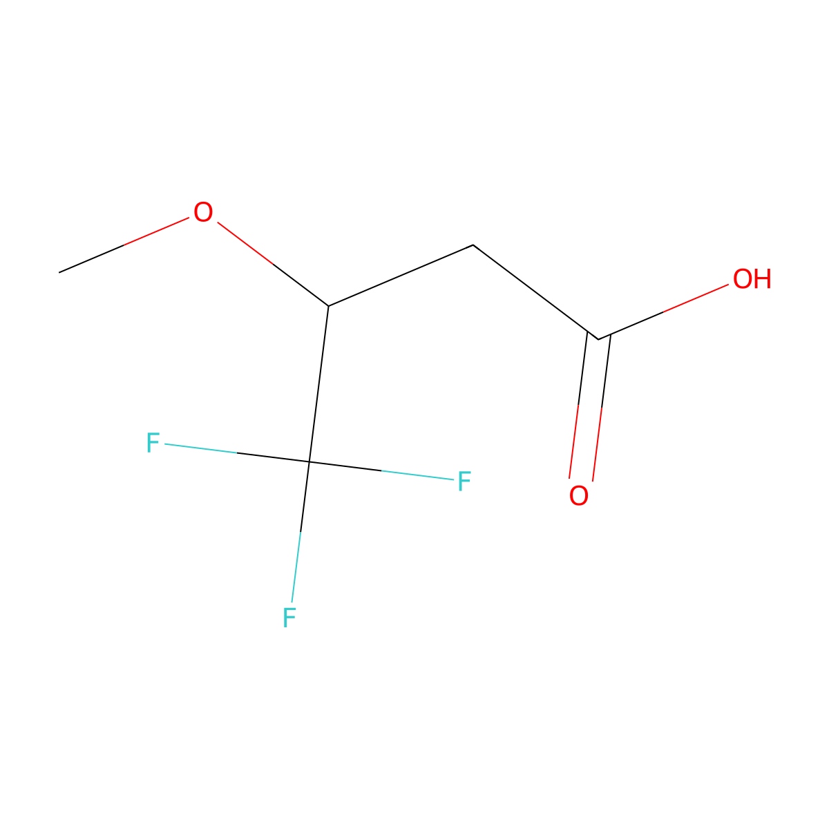 4,4,4-Trifluoro-3-methoxybutanoic acid molecular structure, CAS 1343115-14-9
