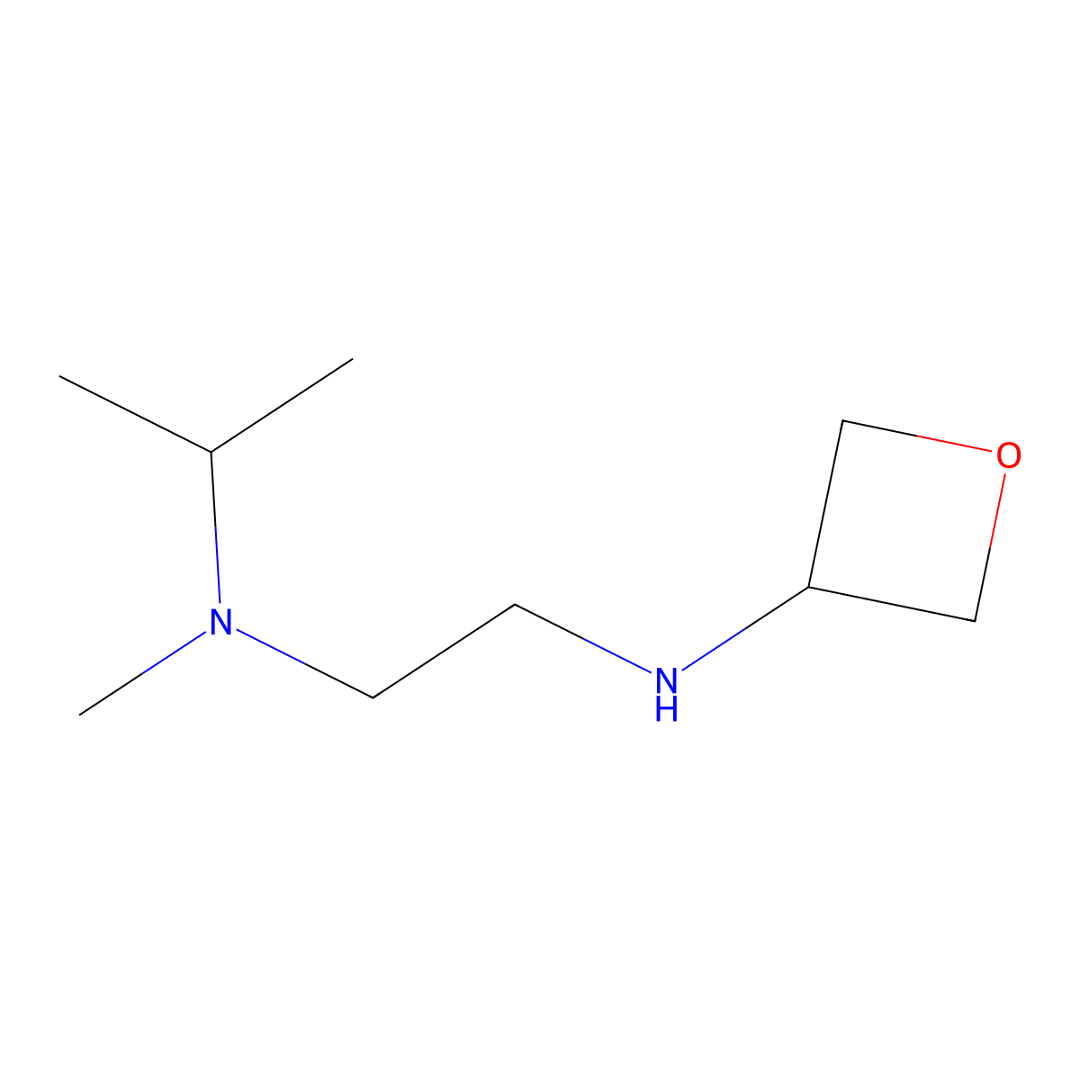 N-{2-[methyl(propan-2-yl)amino]ethyl}oxetan-3-amine molecular structure, CAS 1343119-69-6