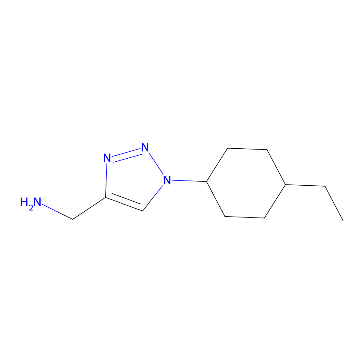 (1-(4-Ethylcyclohexyl)-1h-1,2,3-triazol-4-yl)methanamine molecular structure, CAS 1343120-72-8