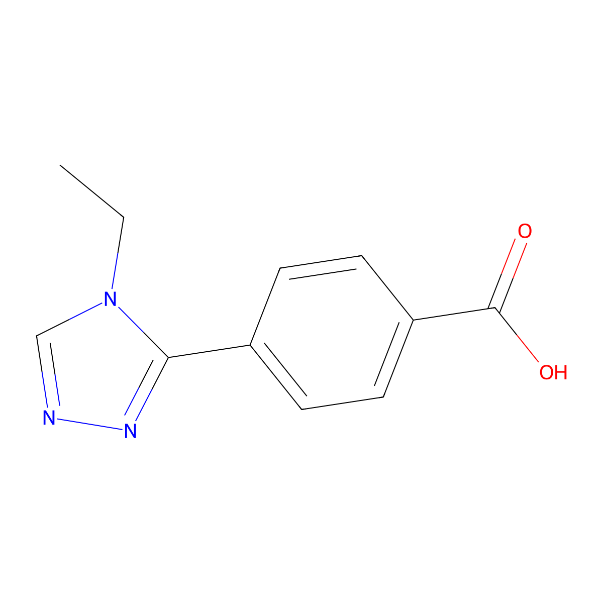 4-(4-ethyl-4H-1,2,4-triazol-3-yl)benzoic acid molecular structure, CAS 1343121-90-3