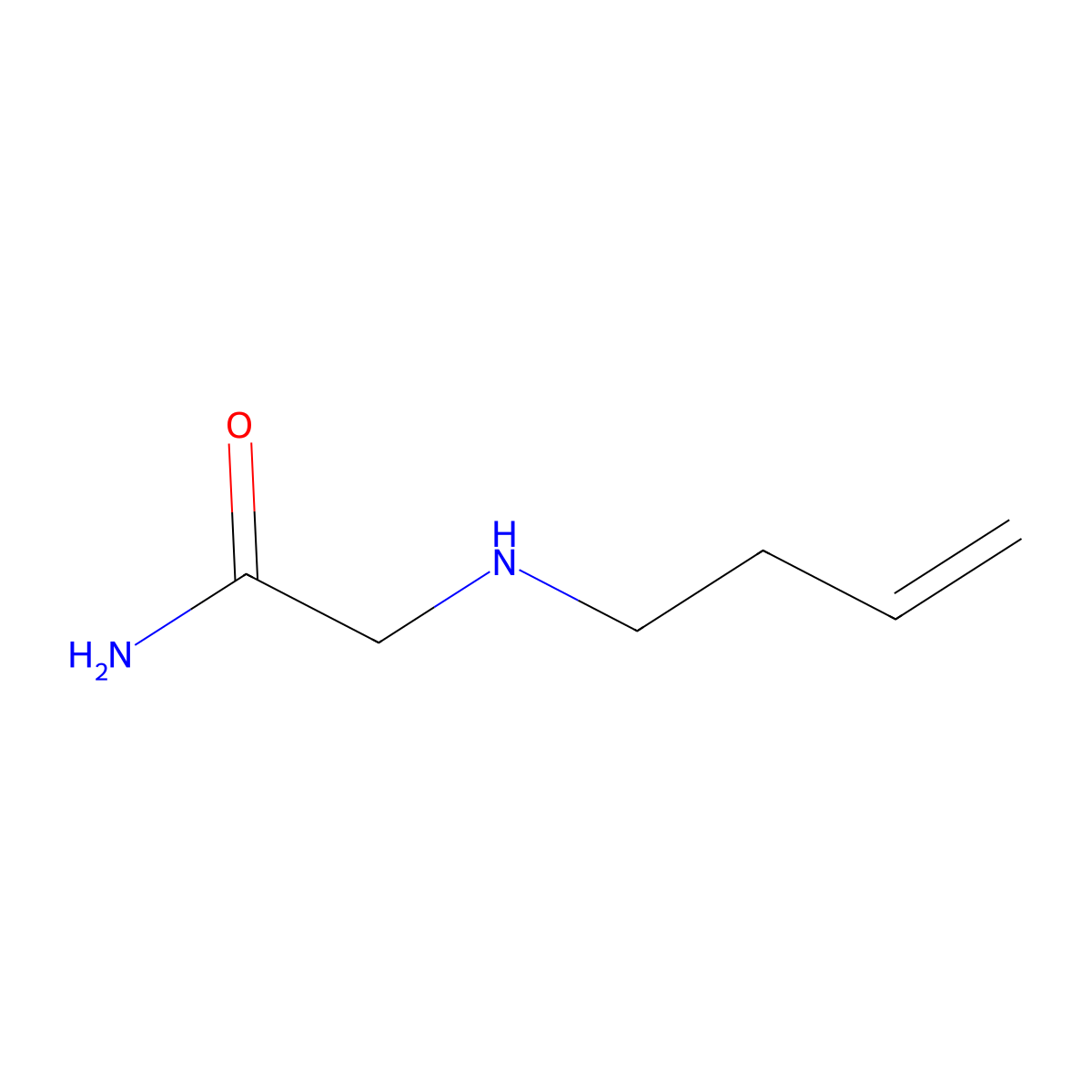 2-[(But-3-en-1-yl)amino]acetamide molecular structure, CAS 1343125-75-6