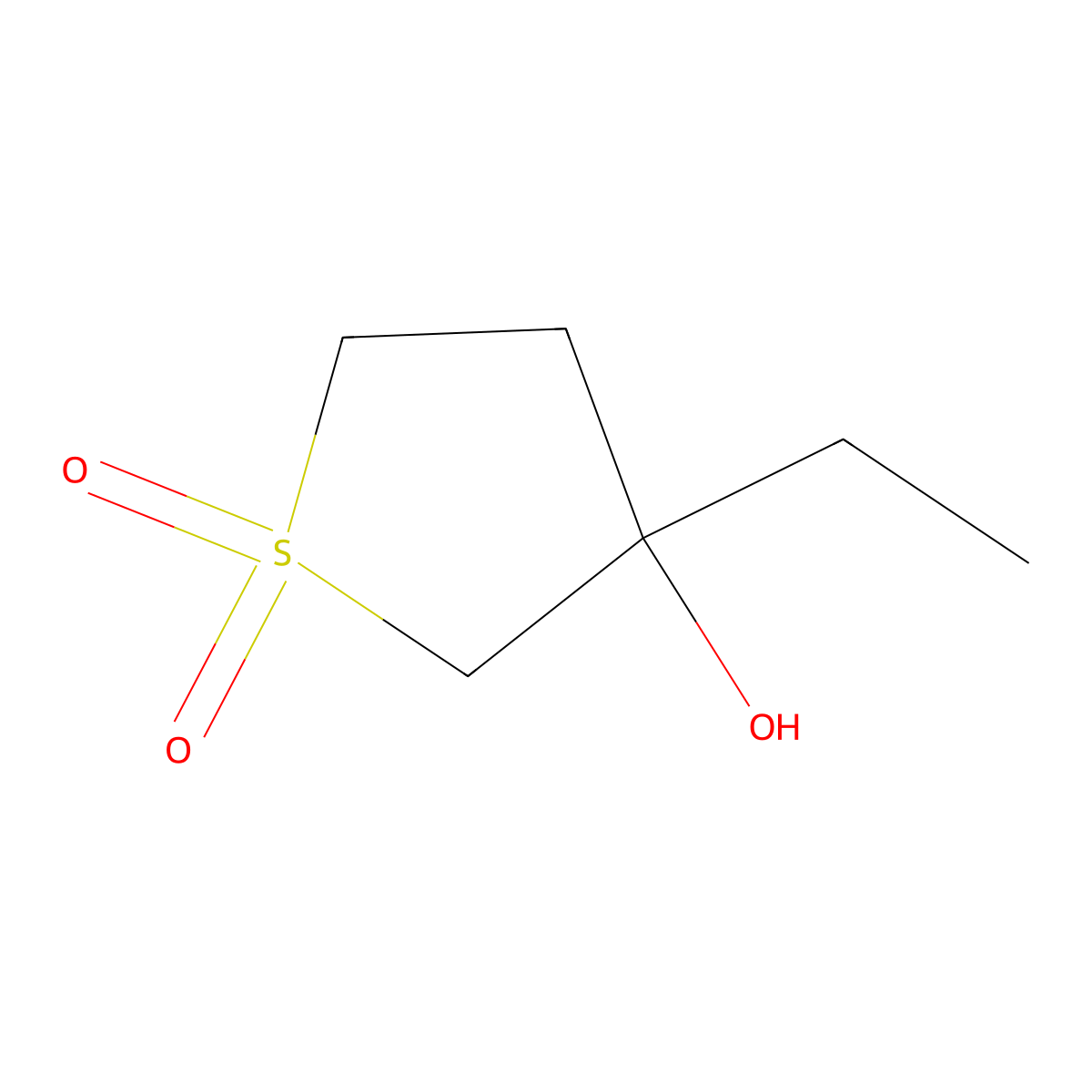 3-Ethyl-3-hydroxy-1lambda6-thiolane-1,1-dione molecular structure, CAS 1343128-44-8