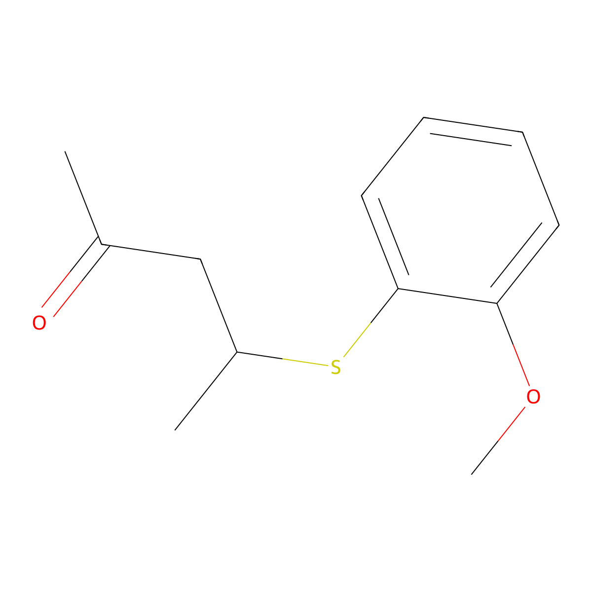 4-((2-Methoxyphenyl)thio)pentan-2-one molecular structure, CAS 1343131-67-8