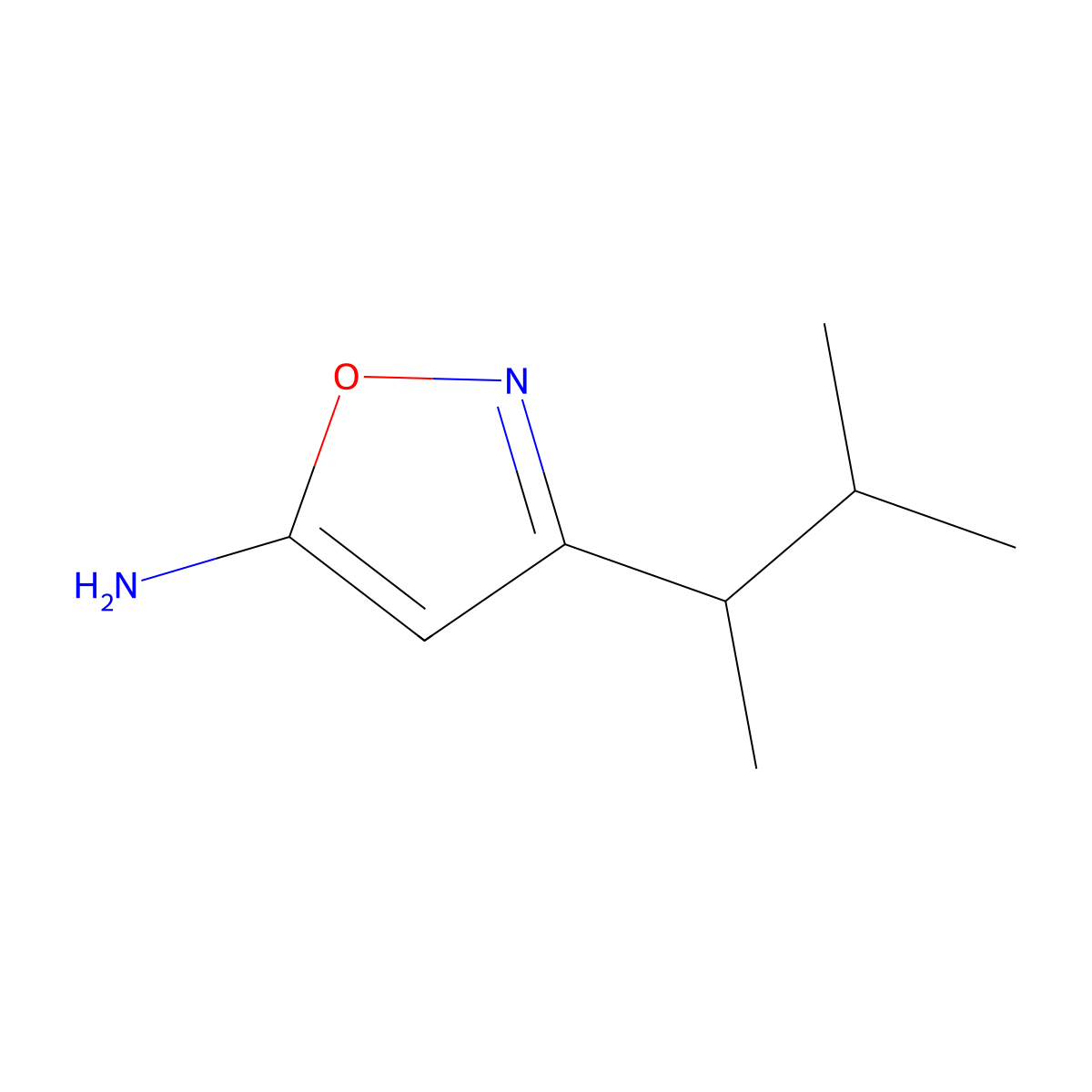3-(3-Methylbutan-2-yl)-1,2-oxazol-5-amine molecular structure, CAS 1343131-85-0