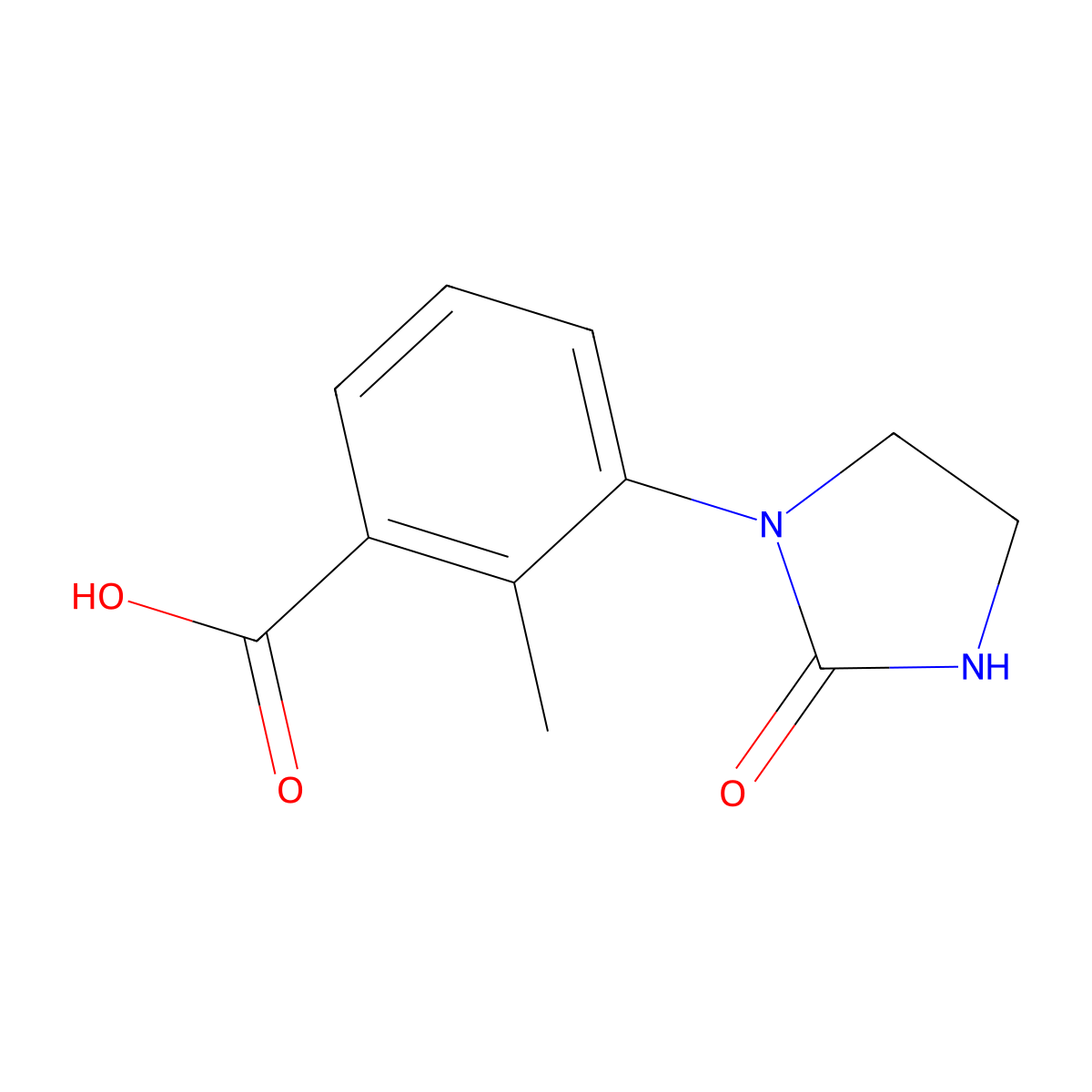 2-Methyl-3-(2-oxoimidazolidin-1-yl)benzoic acid molecular structure, CAS 1343134-58-6