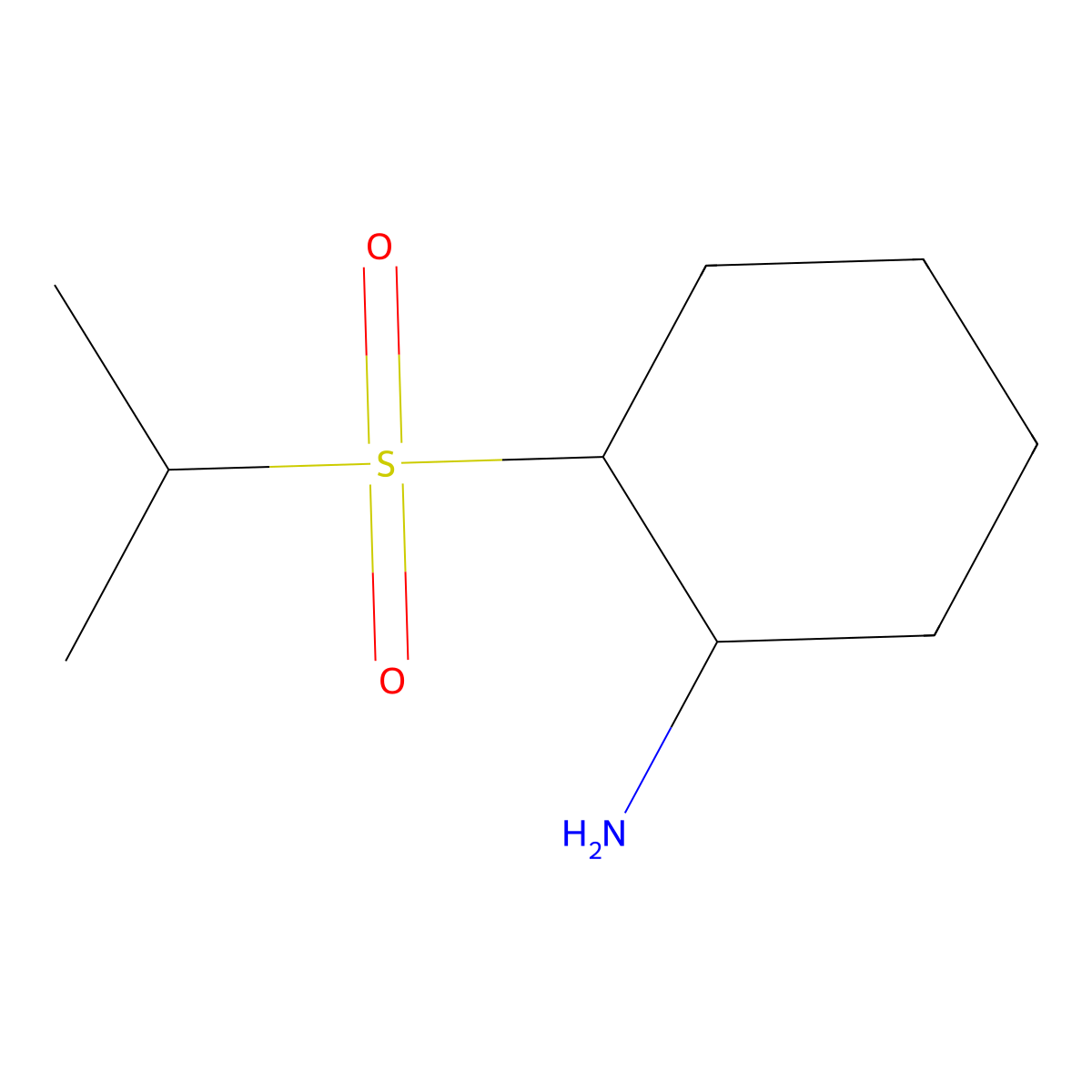 2-(Propane-2-sulfonyl)cyclohexan-1-amine molecular structure, CAS 1343136-30-0
