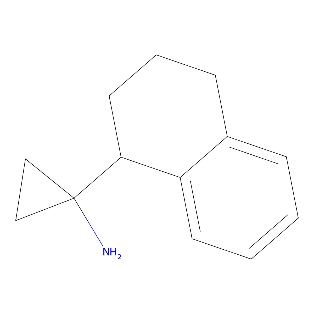 1-(1,2,3,4-Tetrahydronaphthalen-1-yl)cyclopropan-1-amine molecular structure, CAS 1343137-16-5