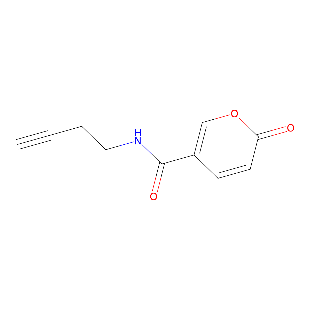 N-(but-3-yn-1-yl)-2-oxo-2H-pyran-5-carboxamide molecular structure, CAS 1343137-78-9