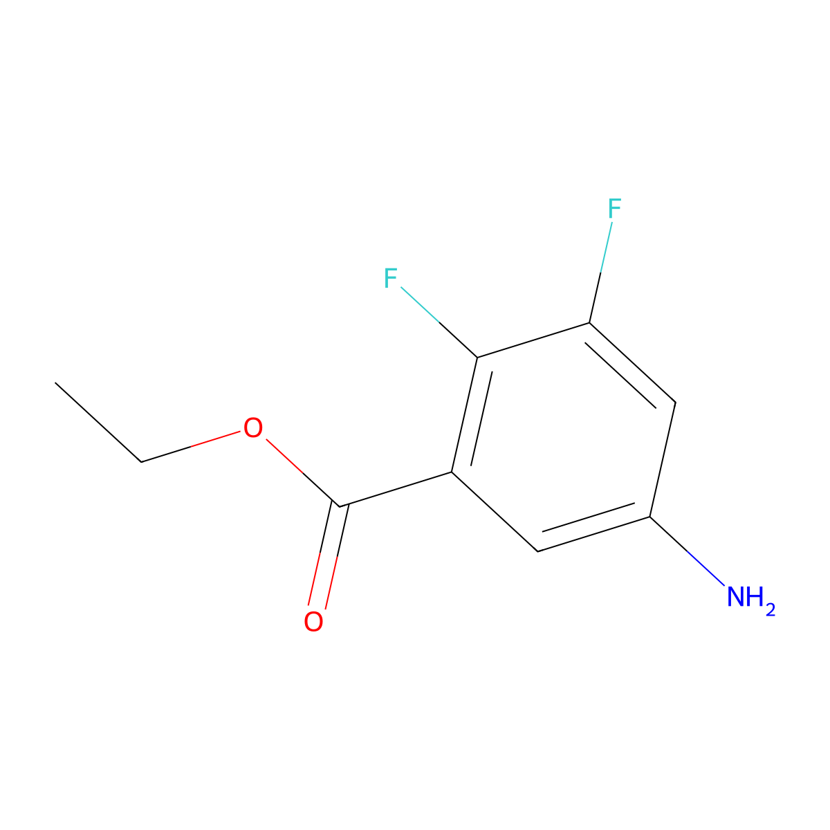 Ethyl 5-amino-2,3-difluorobenzoate molecular structure, CAS 1343140-21-5