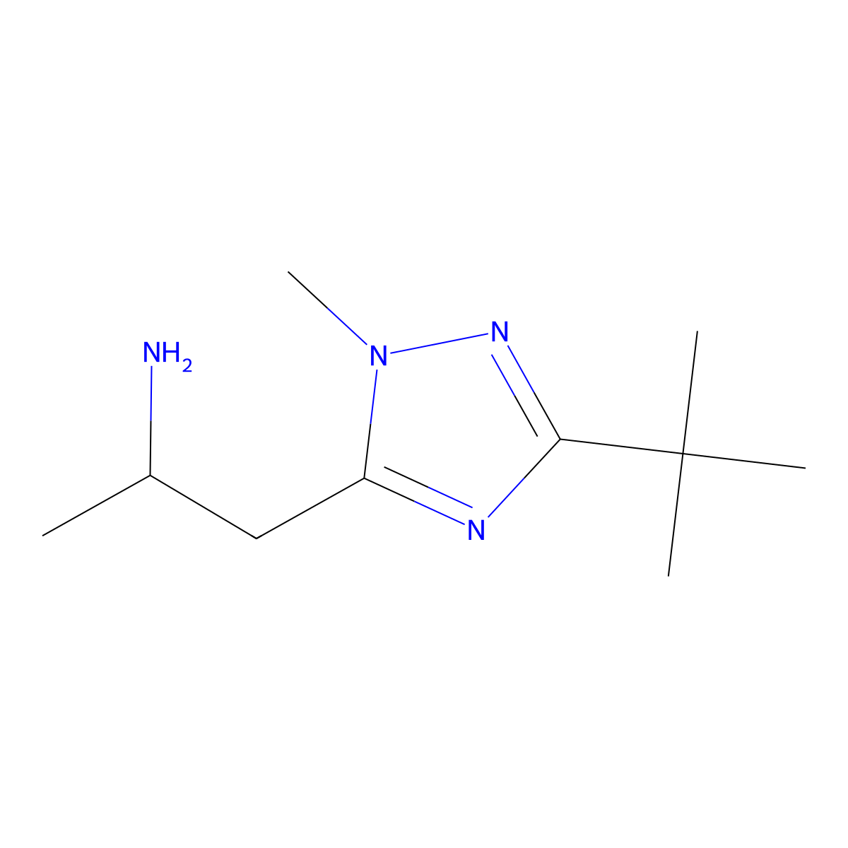 1-(3-(Tert-butyl)-1-methyl-1h-1,2,4-triazol-5-yl)propan-2-amine molecular structure, CAS 1343143-52-1