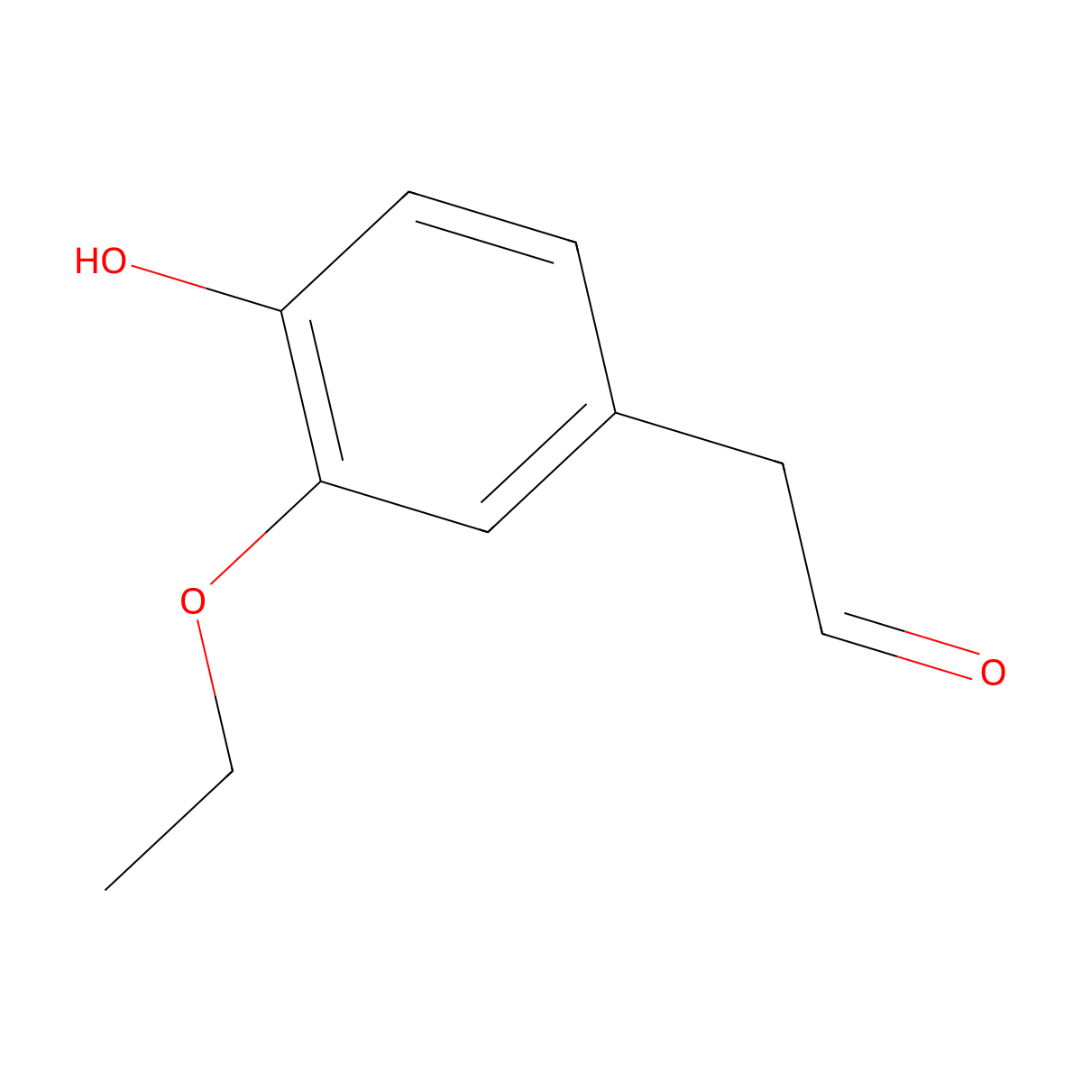 2-(3-Ethoxy-4-hydroxyphenyl)acetaldehyde molecular structure, CAS 1343147-10-3