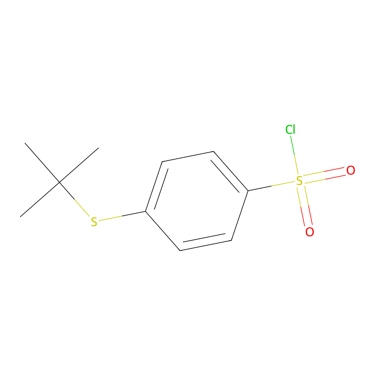 4-(Tert-butylsulfanyl)benzene-1-sulfonyl chloride molecular structure, CAS 1343147-64-7