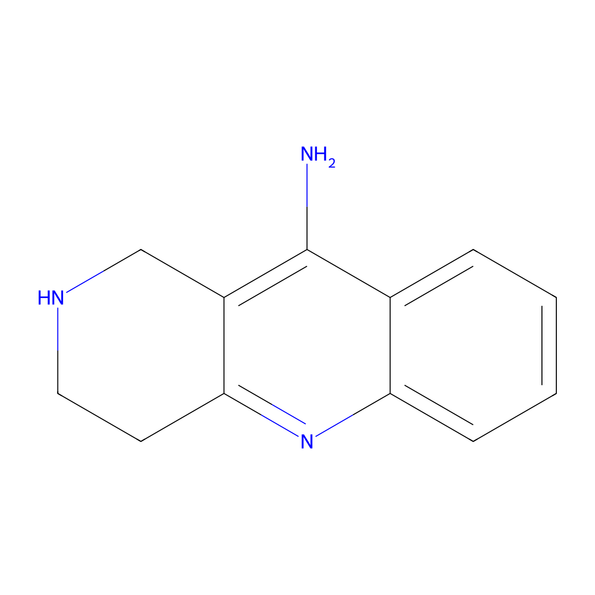 1H,2H,3H,4H-Benzo[B]1,6-naphthyridin-10-amine molecular structure, CAS 134315-04-1