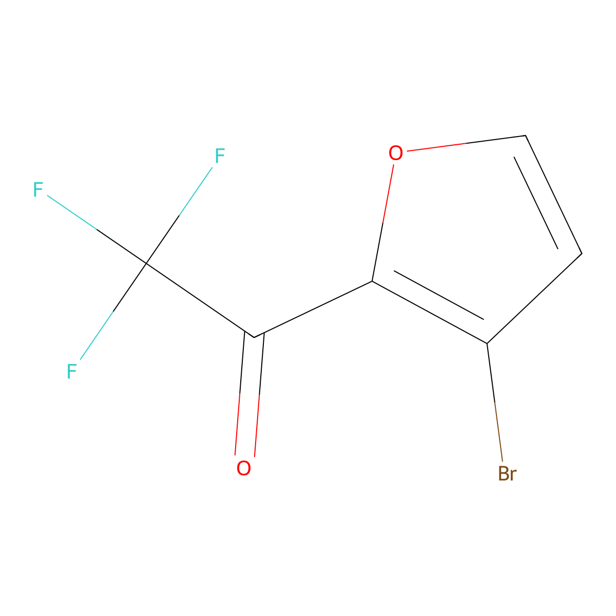 1-(3-Bromofuran-2-yl)-2,2,2-trifluoroethanone molecular structure, CAS 1343152-18-0