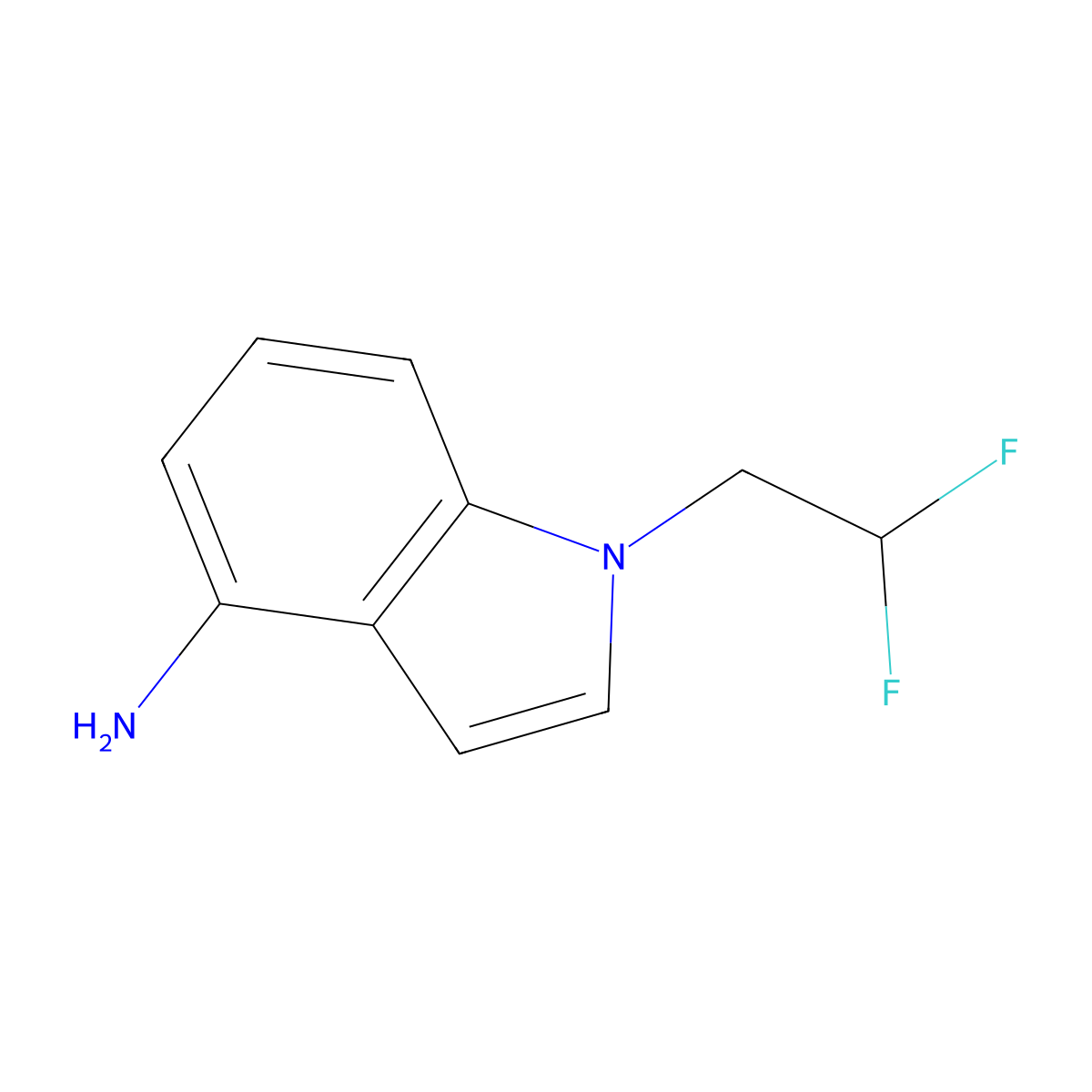 1-(2,2-Difluoroethyl)-1H-indol-4-amine molecular structure, CAS 1343153-93-4