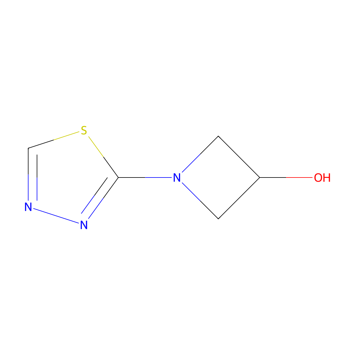 1-(1,3,4-Thiadiazol-2-yl)azetidin-3-ol molecular structure, CAS 1343157-29-8
