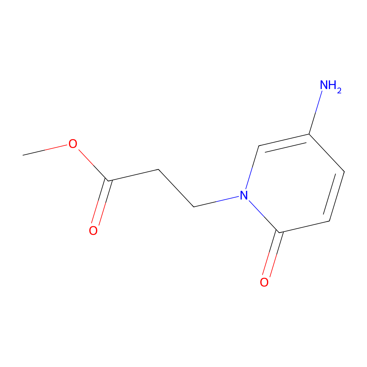 Methyl 3-(5-amino-2-oxopyridin-1(2h)-yl)propanoate molecular structure, CAS 1343158-00-8