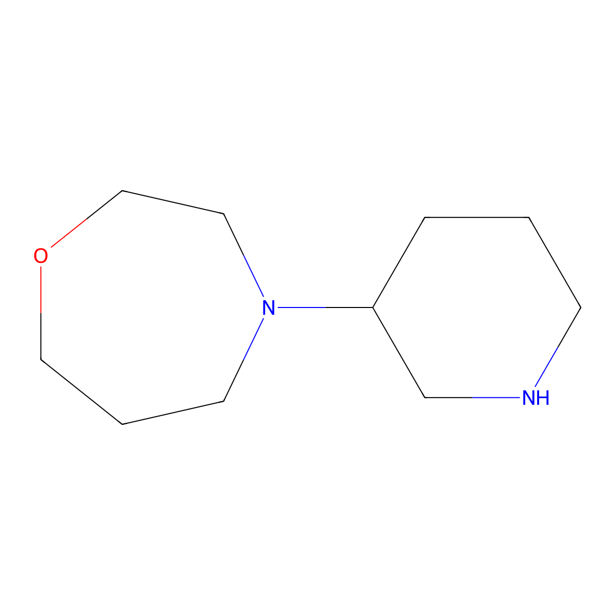 4-(Piperidin-3-yl)-1,4-oxazepane molecular structure, CAS 1343158-44-0