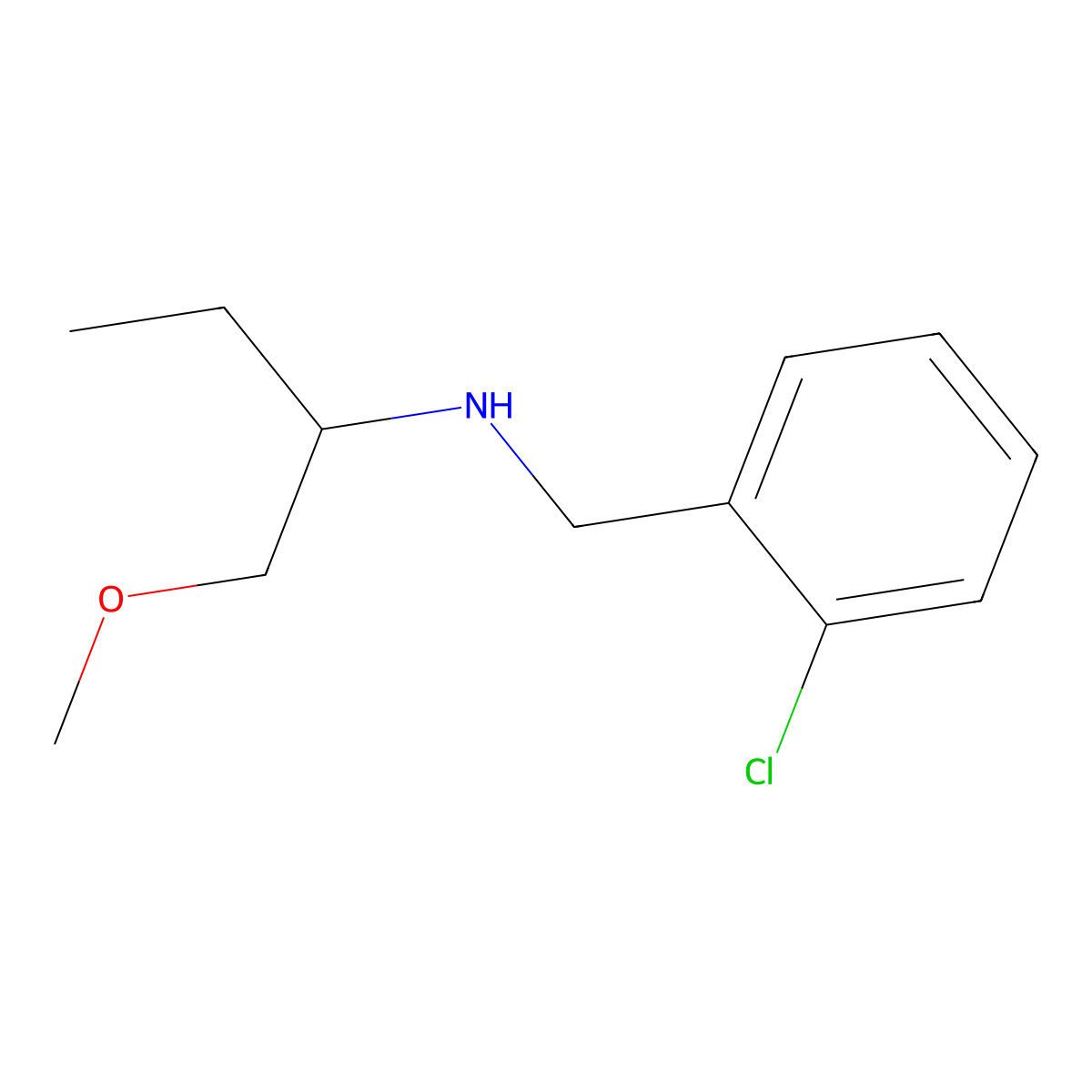 [(2-Chlorophenyl)methyl](1-methoxybutan-2-yl)amine molecular structure, CAS 1343159-02-3