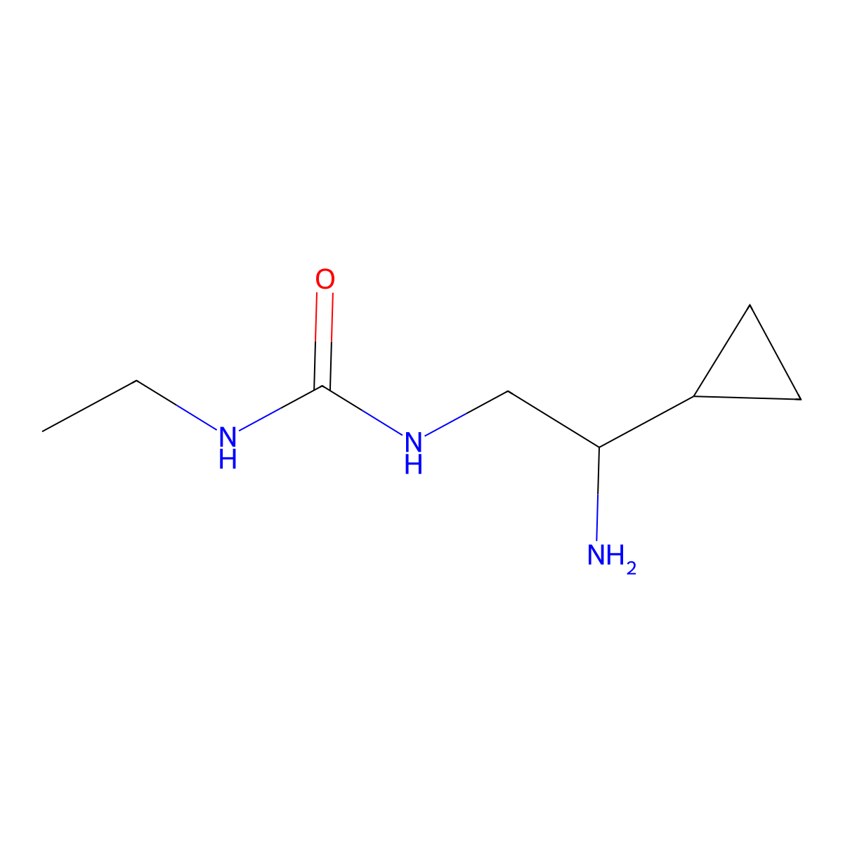 1-(2-Amino-2-cyclopropylethyl)-3-ethylurea molecular structure, CAS 1343161-16-9