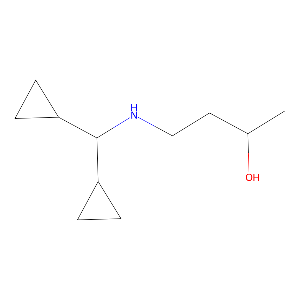 4-[(Dicyclopropylmethyl)amino]butan-2-ol molecular structure, CAS 1343162-49-1