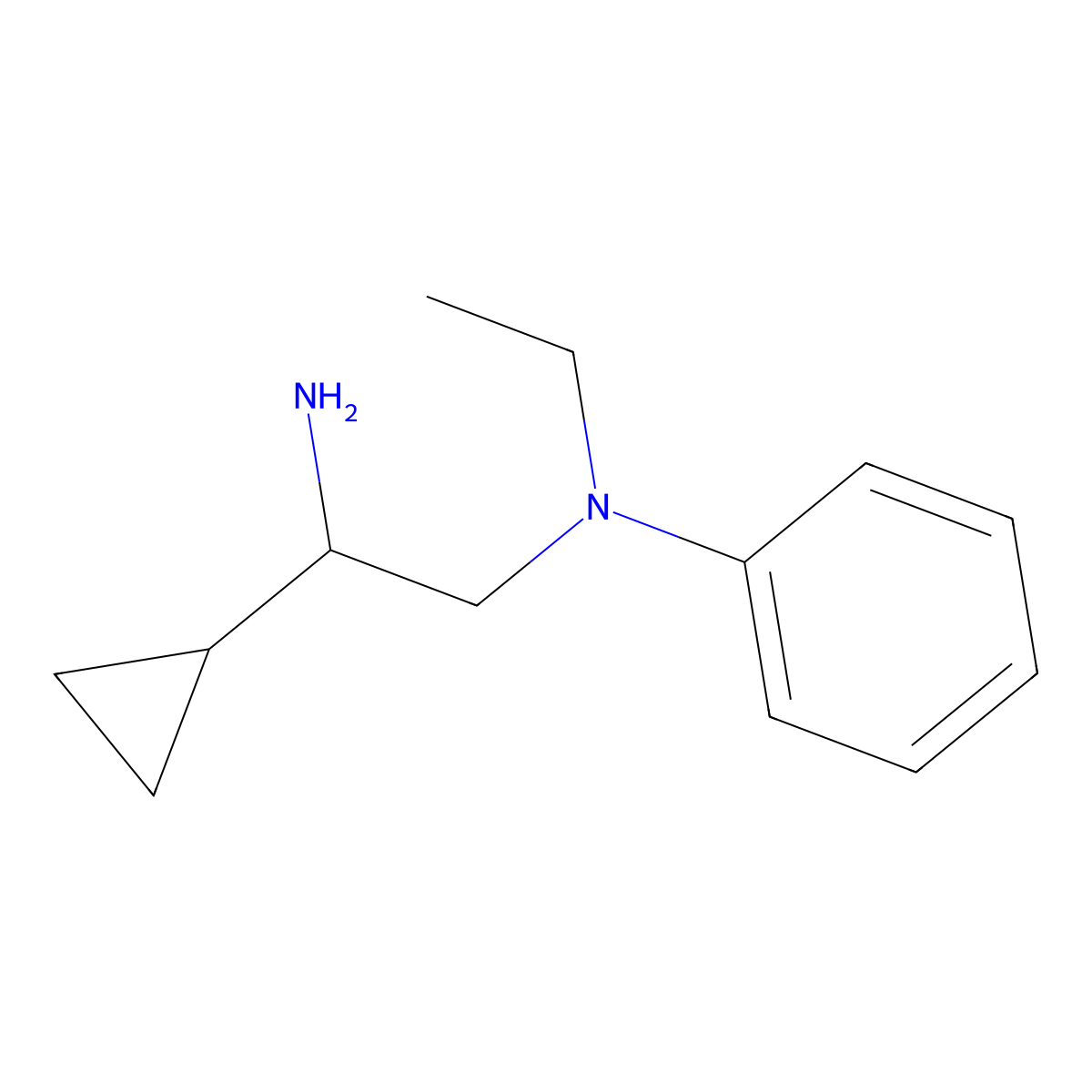 1-Cyclopropyl-N2-ethyl-N2-phenylethane-1,2-diamine molecular structure, CAS 1343166-12-0