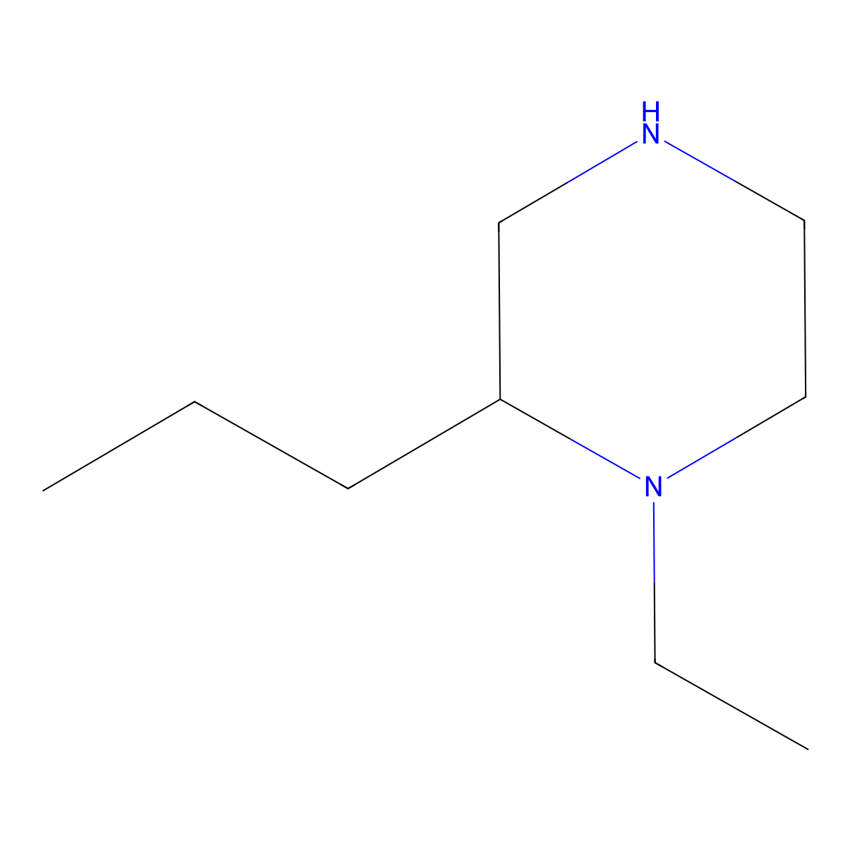 1-Ethyl-2-propylpiperazine molecular structure, CAS 1343167-21-4