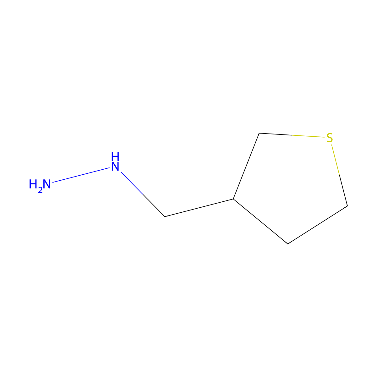 [(Thiolan-3-yl)methyl]hydrazine molecular structure, CAS 1343167-64-5