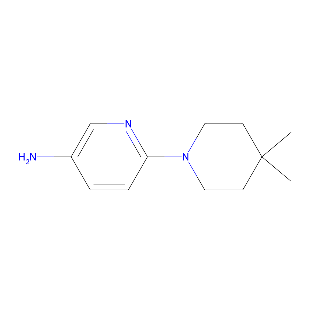 6-(4,4-Dimethylpiperidin-1-yl)pyridin-3-amine molecular structure, CAS 1343169-31-2