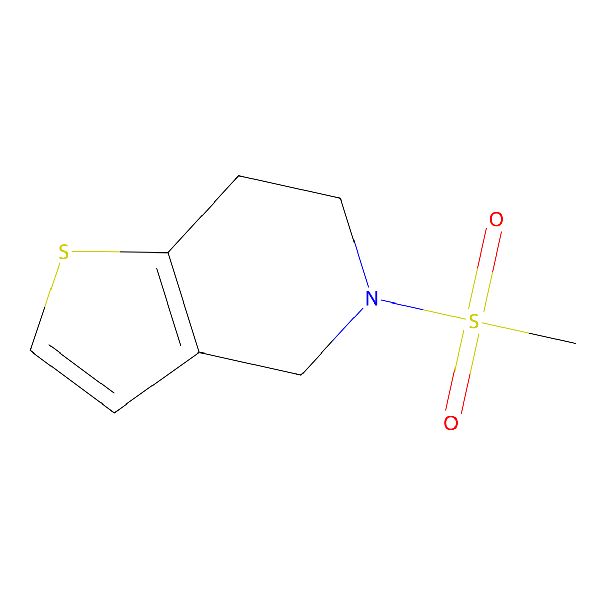 5-(Methylsulfonyl)-4,5,6,7-tetrahydrothieno[3,2-c]pyridine molecular structure, CAS 1343171-46-9