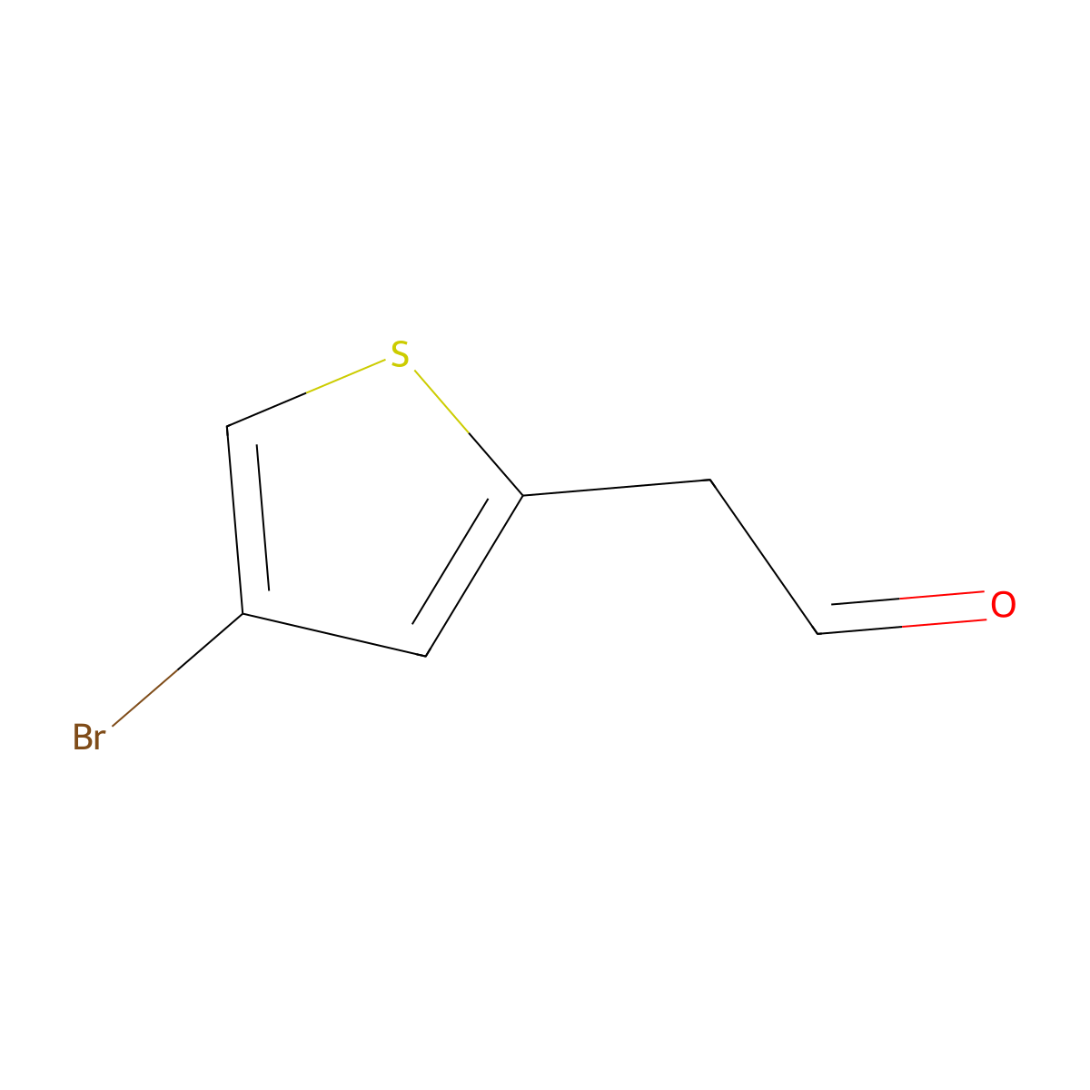 2-(4-Bromothiophen-2-yl)acetaldehyde molecular structure, CAS 1343173-36-3